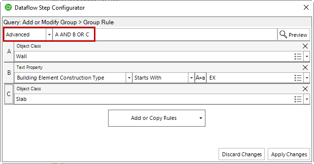simplebim_UI_query_editor_combine_rules.png
